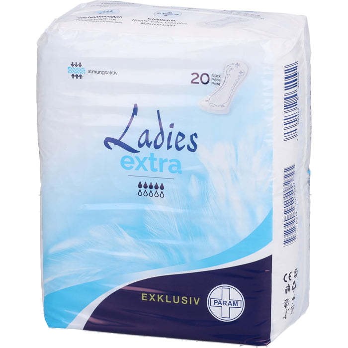 PARAM Ladies exklusiv extra Inkontinenz-Einlagen, 20 pc Dépôts