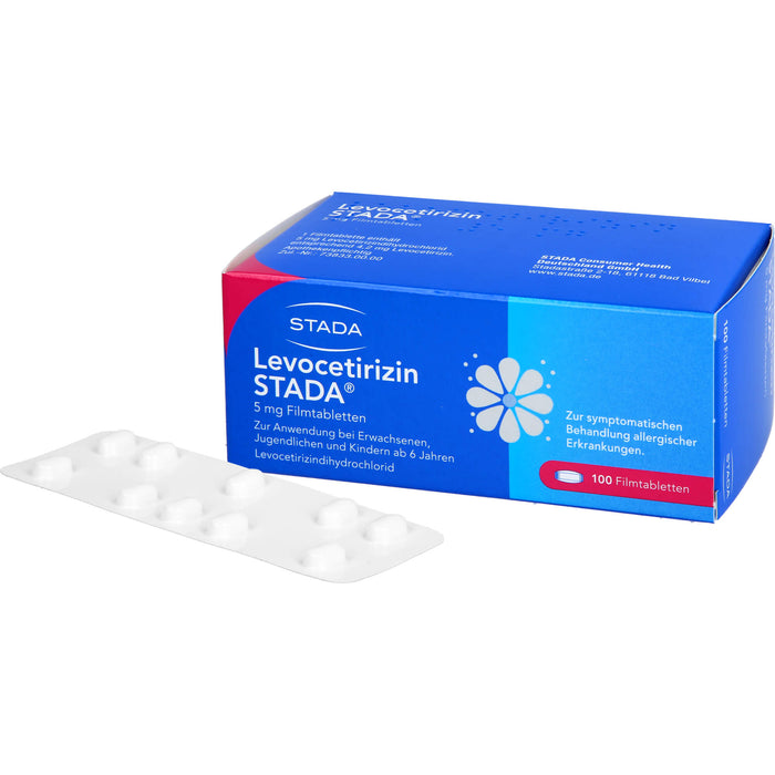 Levocetirizin STADA 5 mg Filmtabletten bei Allergien, 100 pcs. Tablets