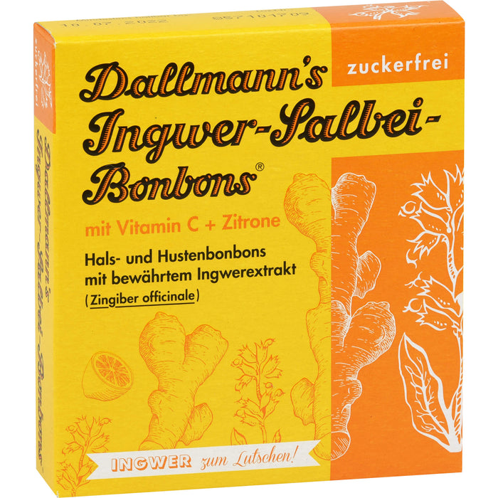 Dallmann's Ingwer Salbei Bonbons, 37 g Candies