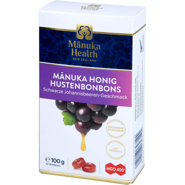 Manuka Health MGO 400+ schw. Johannisb. Bonb., 100 g BON