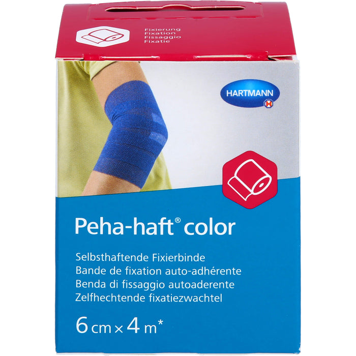 PEHA-HAFT Color Fixierbinde 6 cmx4 m blau, 1 St BIN