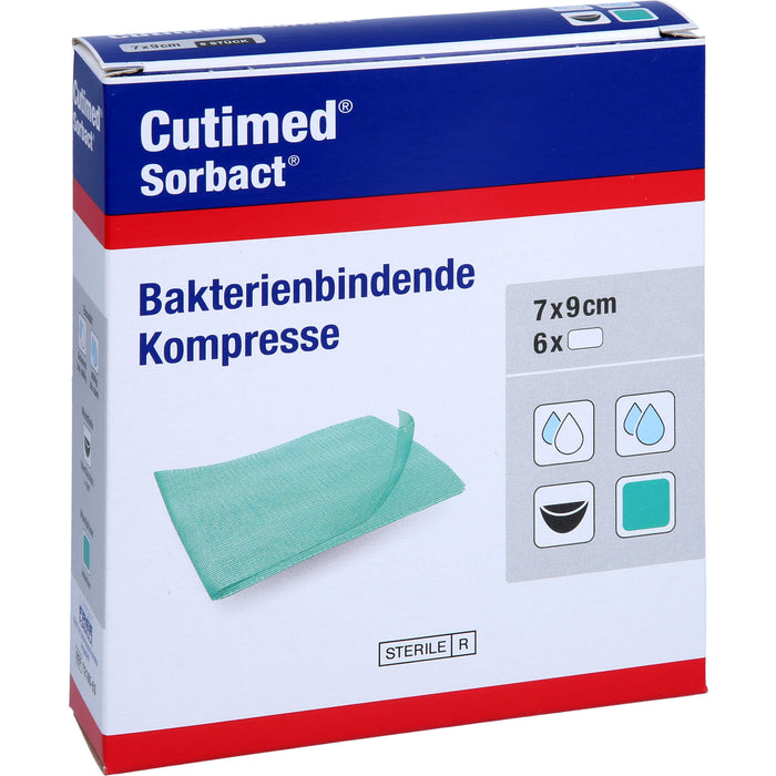 CUTIMED Sorbact Kompressen 7x9 cm, 6 St KOM