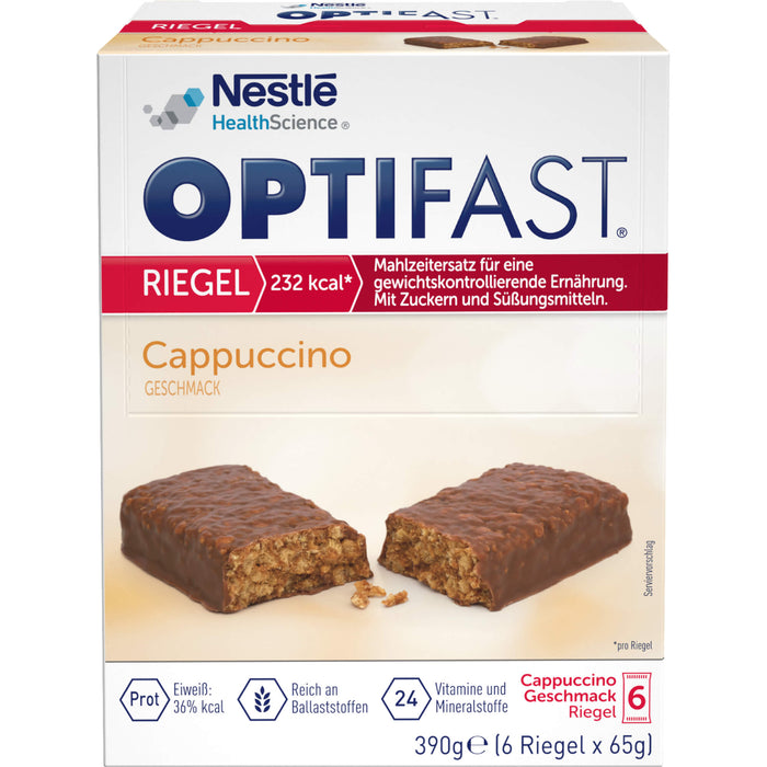 Optifast Riegel Cappuccino, 6X65 g