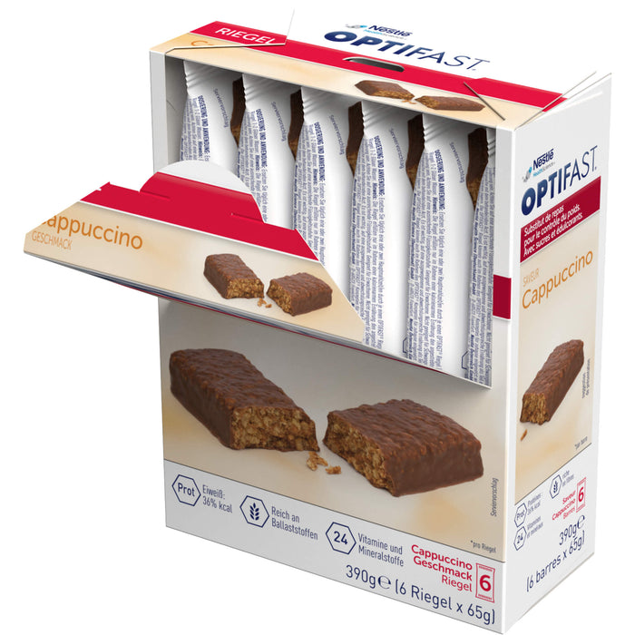 Optifast Riegel Cappuccino, 6X65 g