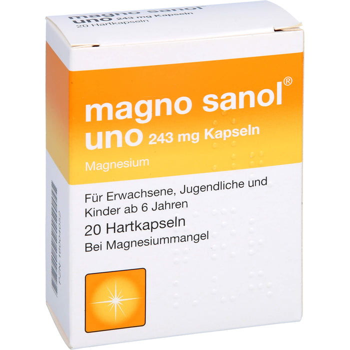 magno sanol uno 243 mg Kapseln, 20 St HKP