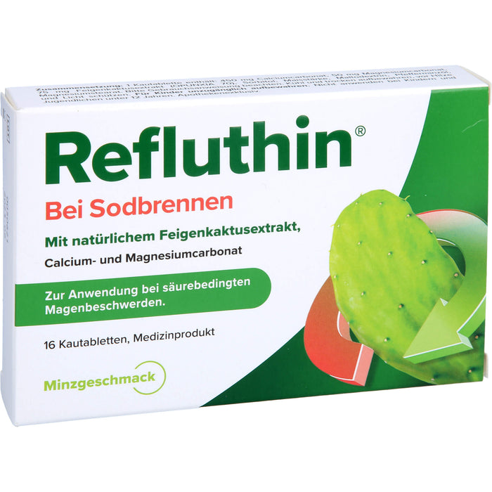 Refluthin bei Sodbrennen Kautabletten Minze, 16 St. Tabletten