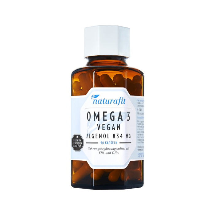 naturafit Omega 3 vegan Algenöl 834 mg Kapseln, 90 St. Kapseln