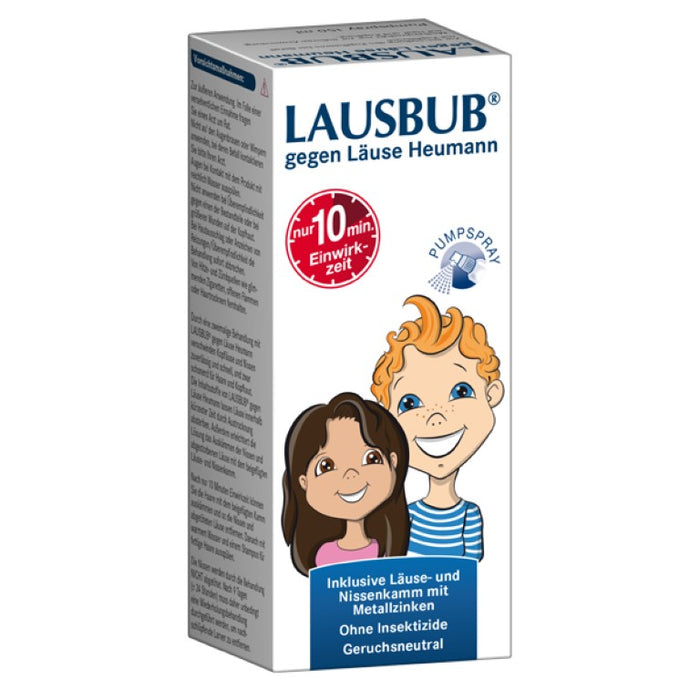 LAUSBUB gegen Läuse Heumann Lösung inkl. Set, 150 ml Lösung