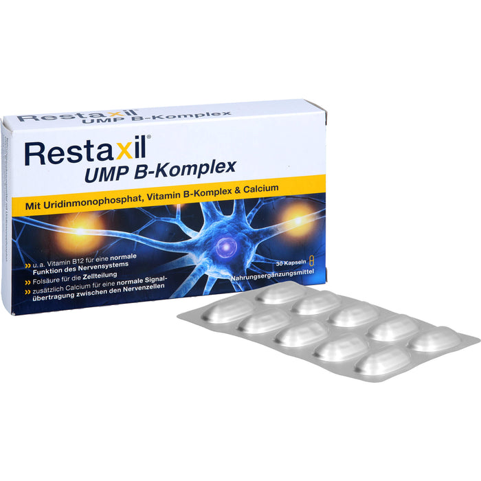 Restaxil UMP B-Komplex Kapseln für eine normale Funktion des Nervensystems, 30 pc Capsules