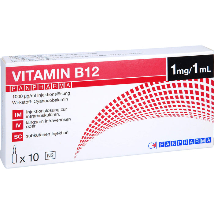 VITAMIN B12 PANPHARMA, 1000 µg/ml, Injektionslösung, 10 ml Lösung