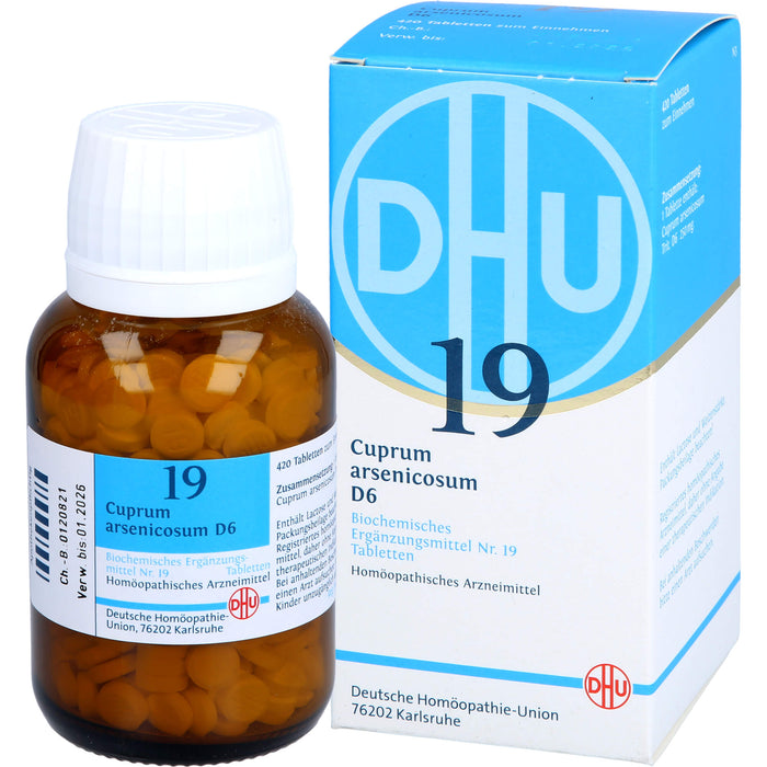 DHU Schüßler-Salz Nr. 19 Cuprum arsenicosum D6 Tabletten, 420 pc Tablettes