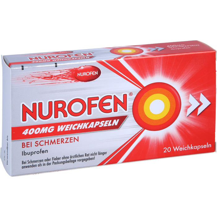 Nurofen 400 mg Weichkapseln bei Schmerzen, 20 pcs. Capsules