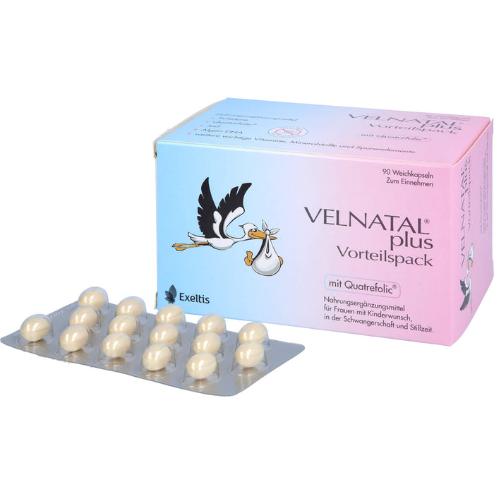 VELNATAL plus Weichkapseln Vorteilspack, 90 St. Kapseln