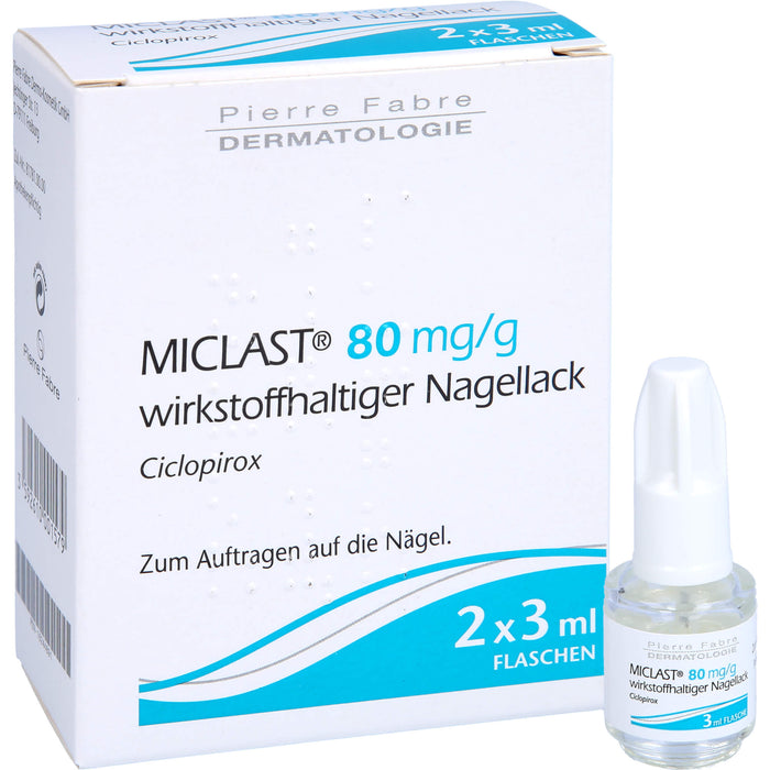 MICLAST 80 mg/g wirkstoffhaltiger Nagellack, 2X3 ml NAW