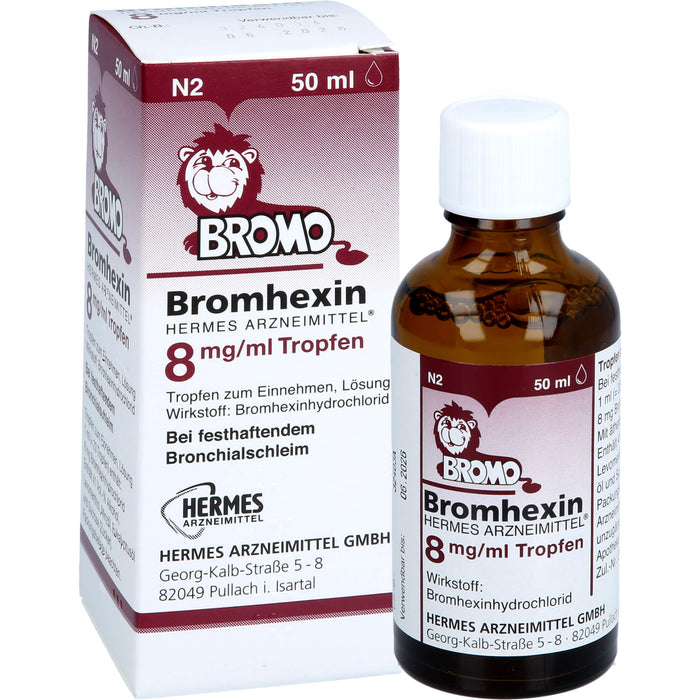 Bromhexin Hermes 8mg/ml Tr, 50 ml TEI