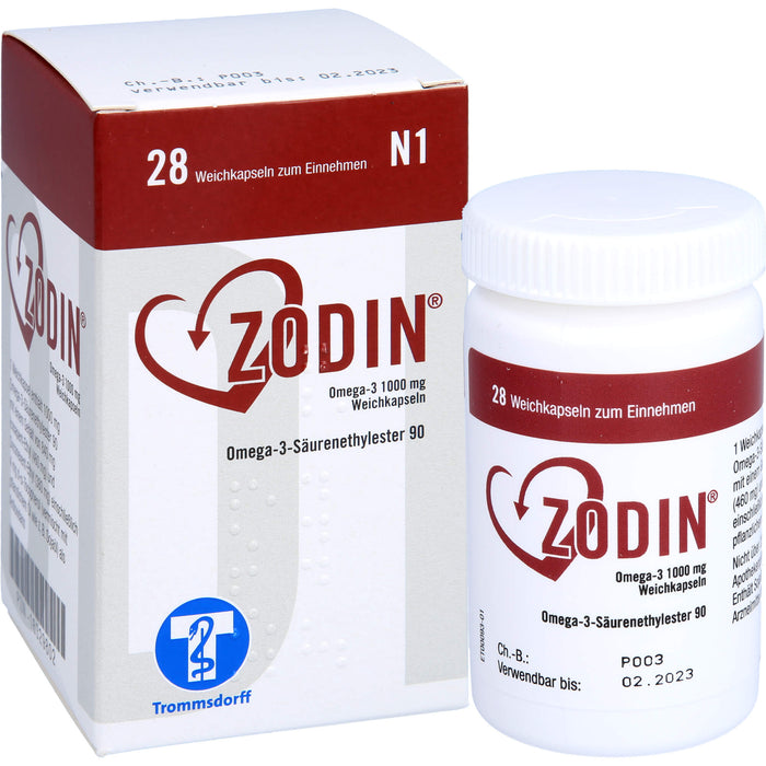 Zodin Omega-3 1000 mg Weichkapseln, 28 St WKA