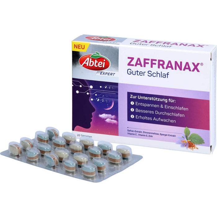 Abtei Expert ZAFFRANAX Guter Schlaf Tabletten, 20 pc Tablettes