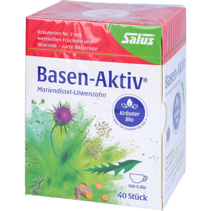 Basen-Aktiv Tee Nr. 2 Mariend.-Löwenzahn bio Salus, 40 St FBE