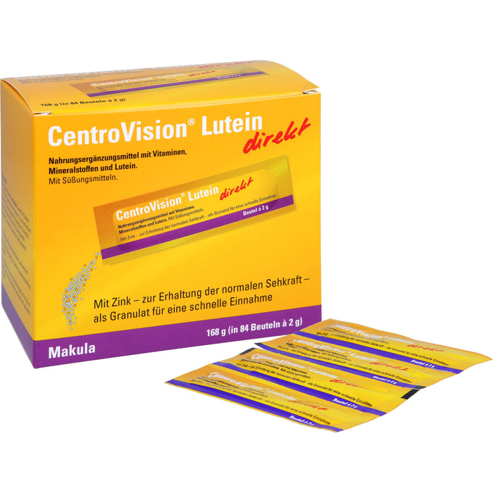 CentroVision Lutein direkt Granulat zur Erhaltung normaler Sehkraft, 84 pcs. Sachets