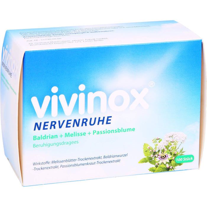 vivinox Nervenruhe Beruhigungsdragees, 100 pc Tablettes