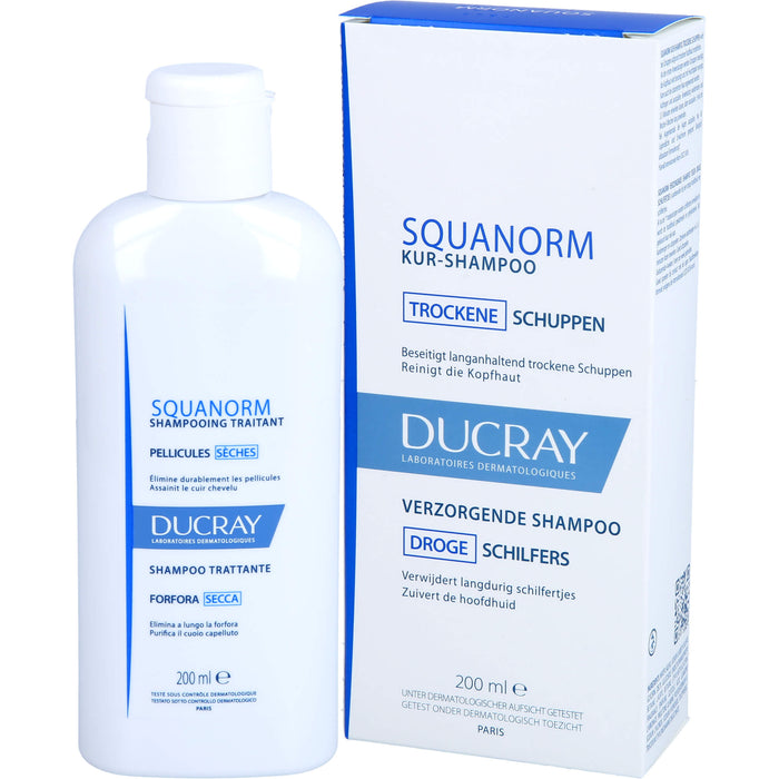 DUCRAY SQUANORM TROCKENE SCHUPPEN KUR-SHAMPOO, 200 ml Lösung