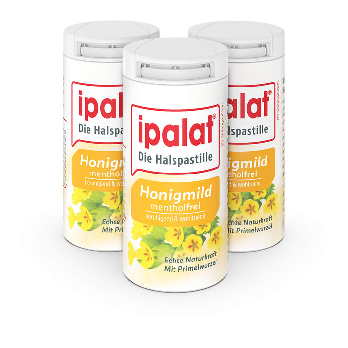 Ipalat Halspastillen honigmild ohne Menthol, 120 pcs. Pastilles