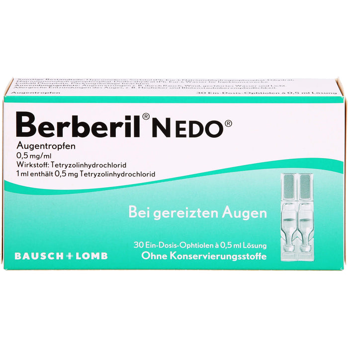 Berberil N EDO Augentropfen bei gereizten Augen, 30 pcs. Single-dose pipettes