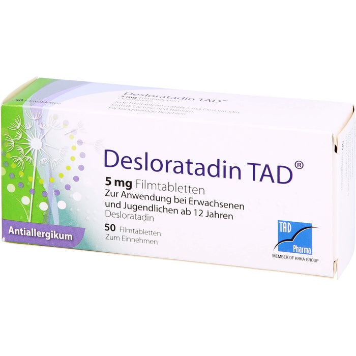 Desloratadin TAD 5 mg Filmtabletten, 50 pc Tablettes