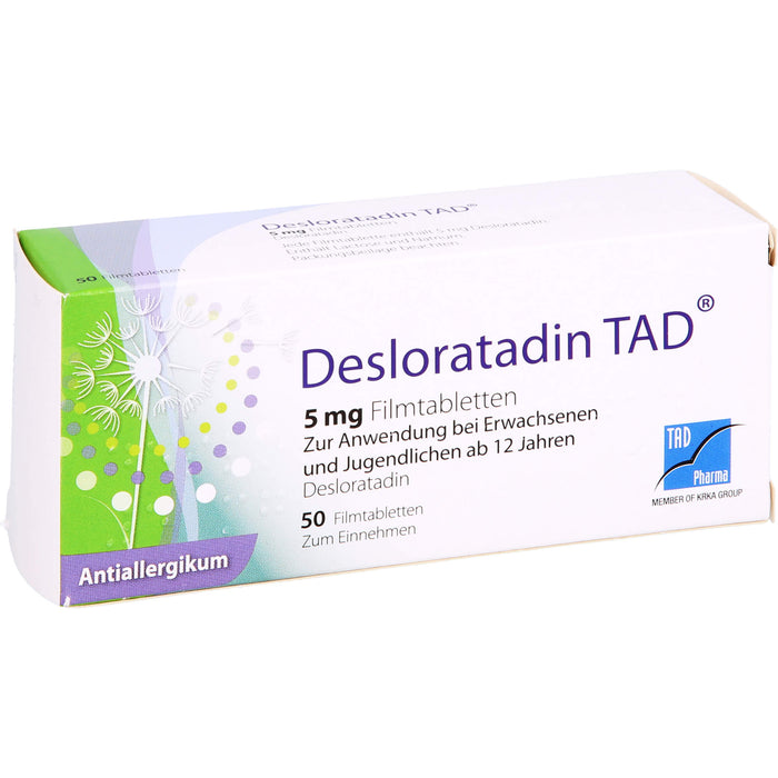 Desloratadin TAD 5 mg Filmtabletten, 50 pcs. Tablets