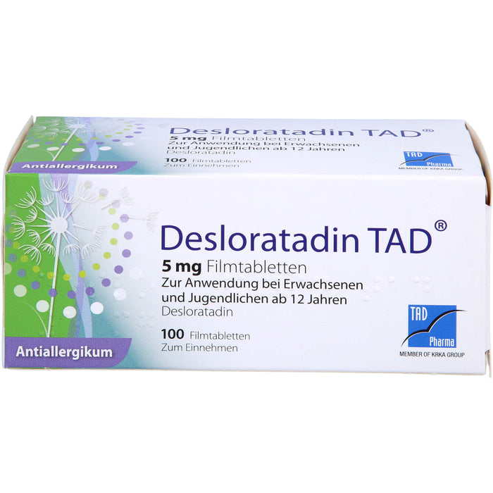 Desloratadin TAD 5 mg Filmtabletten bei Allergien, 100 pc Tablettes