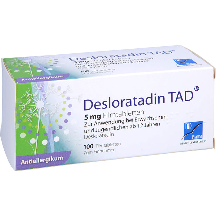 Desloratadin TAD 5 mg Filmtabletten bei Allergien, 100 pc Tablettes