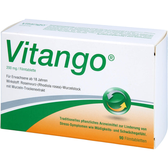 Vitango Tabletten zur Linderung von Stress-Symptomen wie Müdigkeit und Schwächegefühl, 90 St. Tabletten