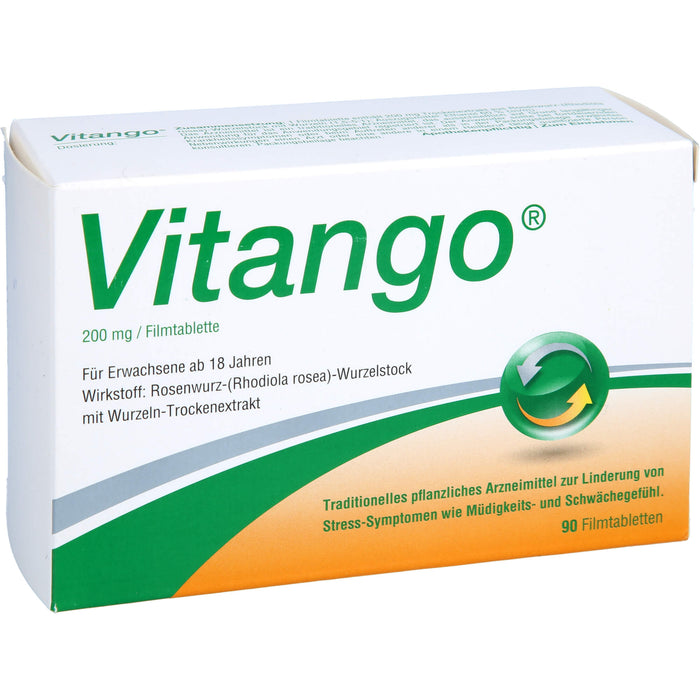 Vitango Tabletten zur Linderung von Stress-Symptomen wie Müdigkeit und Schwächegefühl, 90 pc Tablettes