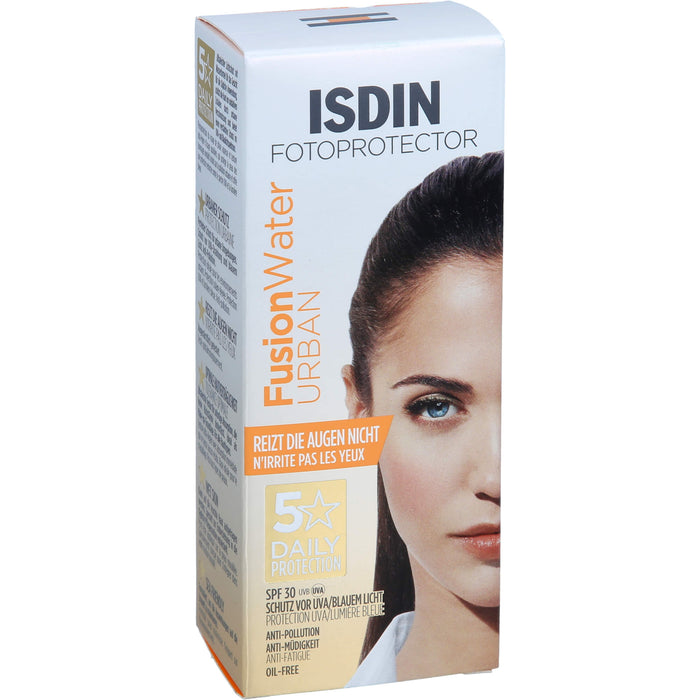 ISDIN Fotoprotector Fusion Water Urban LSF 30 zum Schutz und zur Pflege der Haut, 50 ml Crème