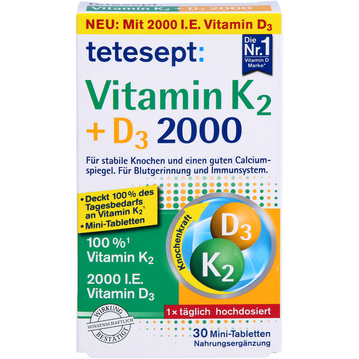 tetesept Vitamin K2+D3 2000, 30 St TAB