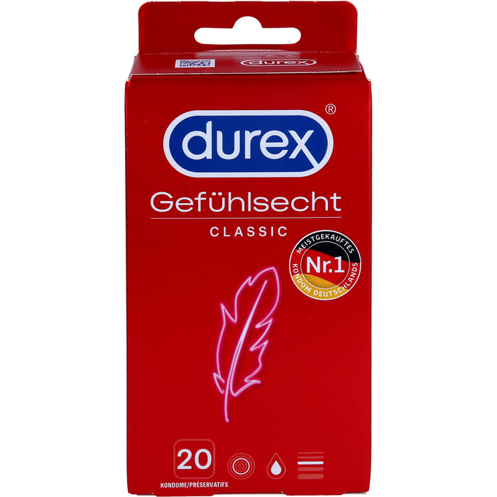 Durex Gefühlsecht Classic Kondome, 20 pc Préservatifs