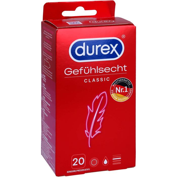 Durex Gefühlsecht Classic Kondome, 20 pc Préservatifs