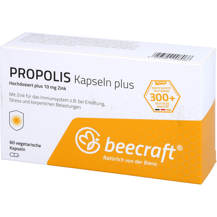 beecraft Propolis Kapseln Plus hochdosiert, 60 St. Tabletten