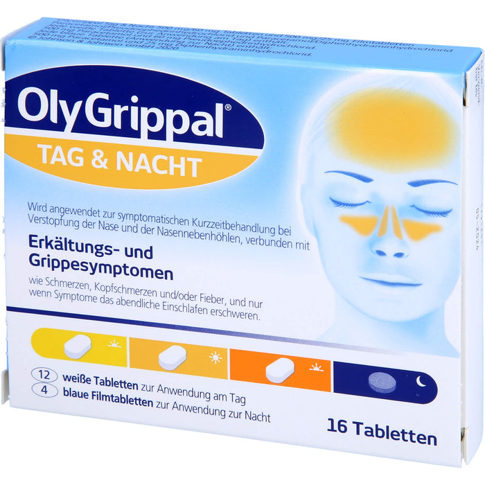 OlyGrippal Tag & Nacht 500 mg/60 mg Tabletten und 500 mg/25 mg Filmtabletten, 16 pcs. Tablets