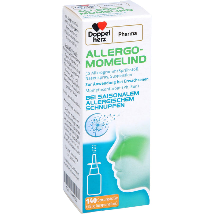 Doppelherz Pharma Allergo Momelind 50 µg bei saisonalem allergischem Schnupfen, 18 g Spray