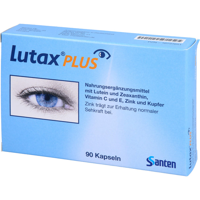 Santen Lutax Plus Kapseln zur Erhaltung normaler Sehkraft, 90 pc Capsules