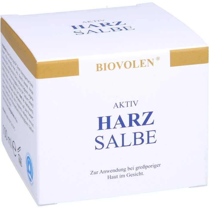 BIOVOLEN Aktiv Harzsalbe bei großporiger Haut im Gesicht, 100 ml Crème