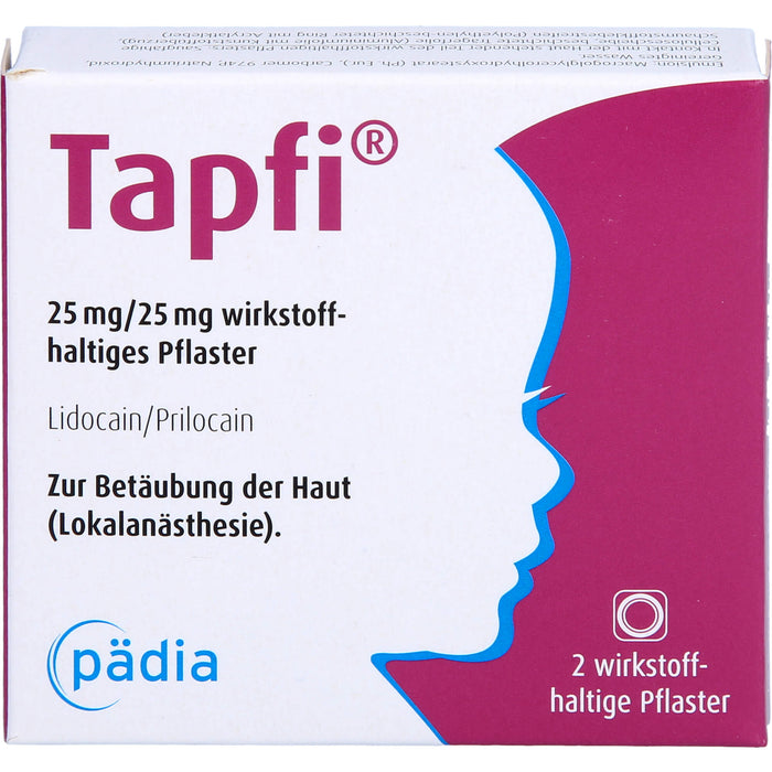 Tapfi 25 mg/25 mg wirkstoffhaltiges Pflaster, 2 St PFL