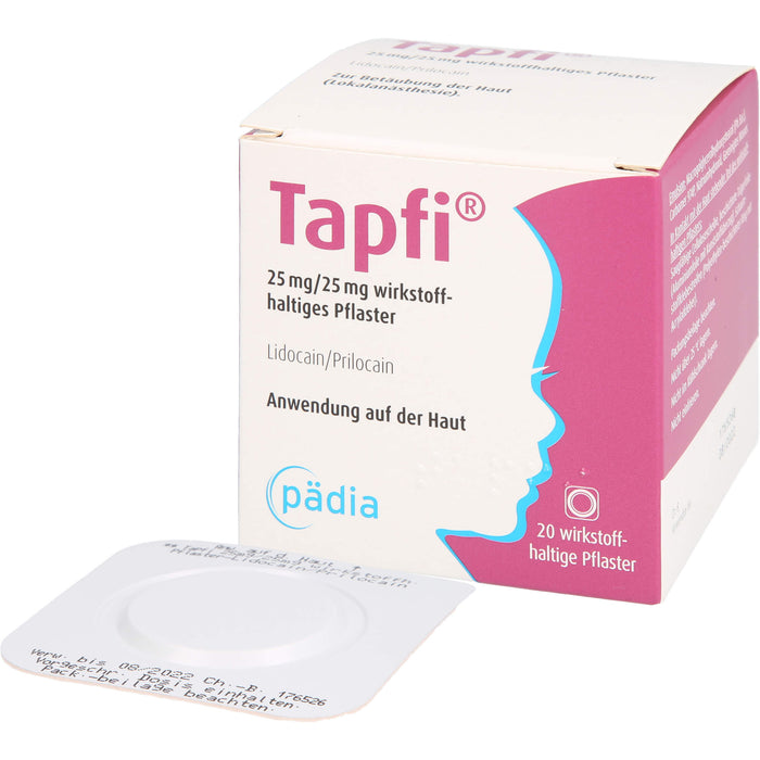 Tapfi 25 mg/25 mg wirkstoffhaltiges Pflaster, 20 St PFL