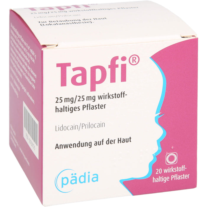 Tapfi 25 mg/25 mg wirkstoffhaltiges Pflaster, 20 St PFL