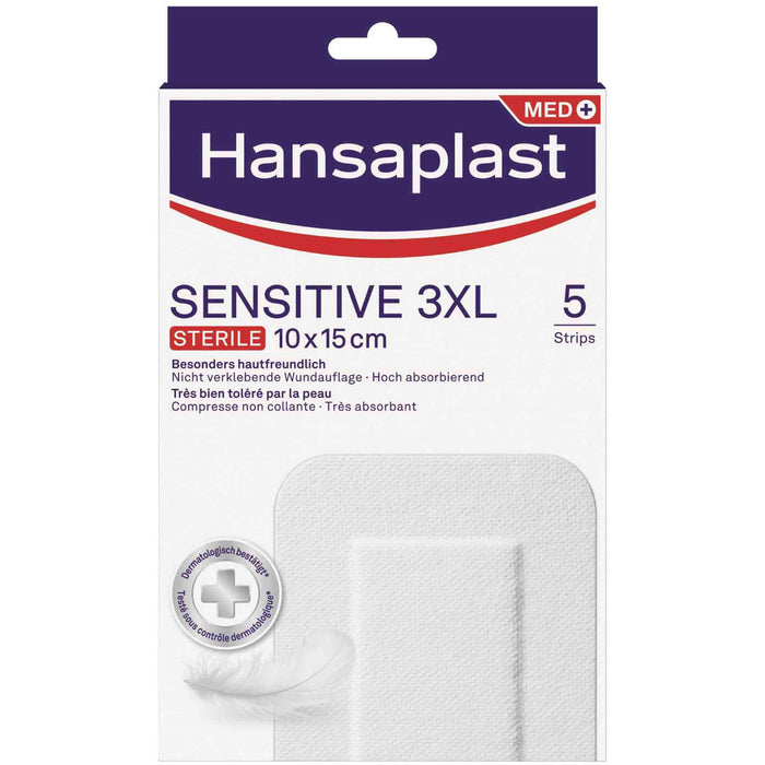 Hansaplast Wundverband Steril Sensitive 10x15cm, 5 pcs. Patch