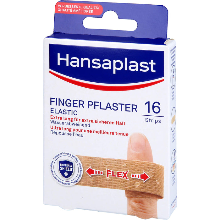 HANSAPLAST ELASTIC Fingerstrips, 16 St. Pflaster