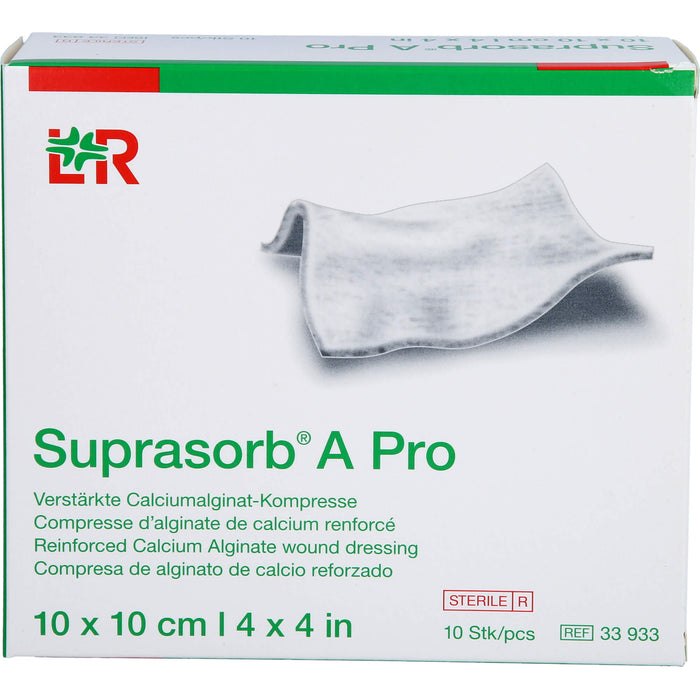 Suprasorb A Pro Calciumalginat Kompresse 10x10cm, 10 St KOM