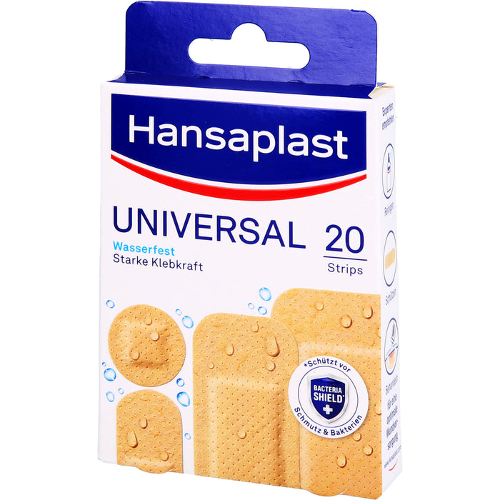 Hansaplast Universal Pflaster Wasserfest 20 Str, 20 pc Pansement