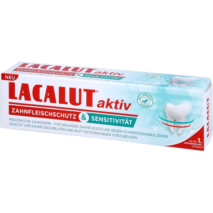 LACALUTaktiv Zahnfleischschutz & Sensitivität medizinische Zahncreme, 75 ml Toothpaste